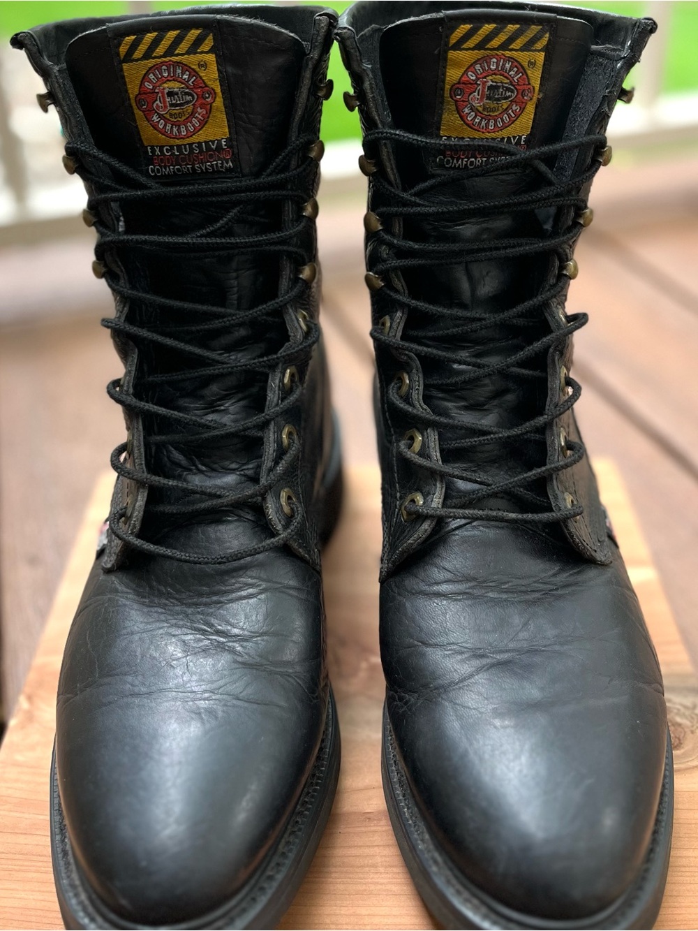 Vintage Justin Original Conductor Lace-Up Work Boots in Men’s Size 10